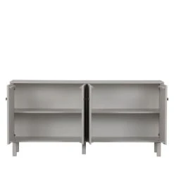 WOOOD Buffet 2 Portes En Bois L160cm Gris Clair -Boutique Maisons du Monde buffet 2 portes en bois l160cm gris clair 4