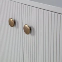 WOOOD Buffet 2 Portes En Bois L160cm Gris Clair -Boutique Maisons du Monde buffet 2 portes en bois l160cm gris clair 5