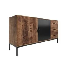 Rendez Vous Déco Buffet 2 Portes Et 3 Tiroirs En Bois De Manguier Et Métal -Boutique Maisons du Monde buffet 2 portes et 3 tiroirs en bois de manguier et metal 5