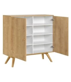 CALICOSY Buffet 2 Portes Et 6 étagères Intérieures L120 Cm - Marron 8 CALICOSY Buffet 2 Portes Et 6 étagères Intérieures L120 Cm - Marron -Boutique Maisons du Monde buffet 2 portes et 6 etageres interieures l120 cm marron 2