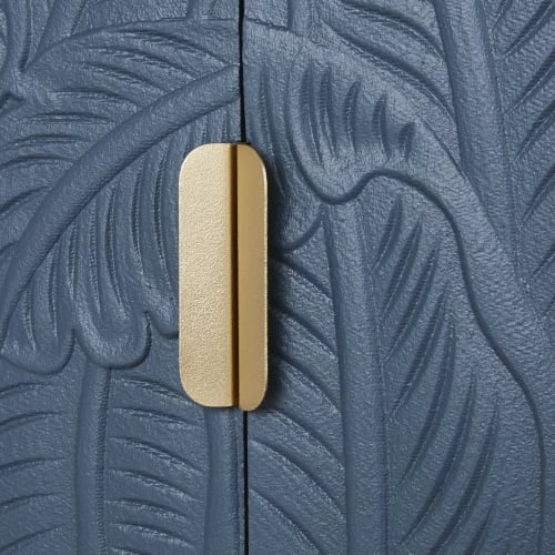 Maisons Du Monde Buffet 2 Portes Motifs Sculptés Bleus 3 Maisons Du Monde Buffet 2 Portes Motifs Sculptés Bleus – Image 3