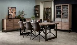 Alternative view of Furnhouse Buffet 3 Portes 2 Tiroirs En Acacia Massif Et Métal Marron