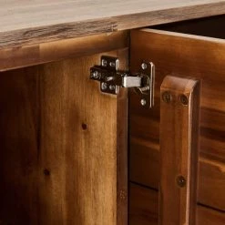 Furnhouse Buffet 3 Portes 2 Tiroirs En Acacia Massif Et Métal Marron -Boutique Maisons du Monde buffet 3 portes 2 tiroirs en acacia massif et metal marron 4