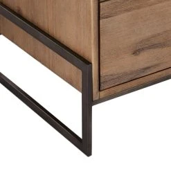 Furnhouse Buffet 3 Portes 2 Tiroirs En Acacia Massif Et Métal Marron -Boutique Maisons du Monde buffet 3 portes 2 tiroirs en acacia massif et metal marron 5