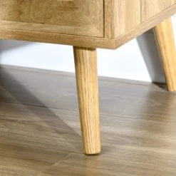 HOMCOM Buffet 3 Portes 3 étagères Style Bohème Aspect Bois Clair Cannage -Boutique Maisons du Monde buffet 3 portes 3 etageres style boheme aspect bois clair cannage 4