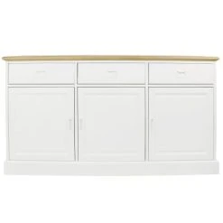 Maisons Du Monde Buffet 3 Portes 3 Tiroirs Blanc