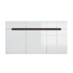 Petits Meubles Buffet 3 Portes 3 Tiroirs Blanc Laqué Et Naturel 5 Petits Meubles Buffet 3 Portes 3 Tiroirs Blanc Laqué Et Naturel -Boutique Maisons du Monde buffet 3 portes 3 tiroirs blanc laque et naturel 2