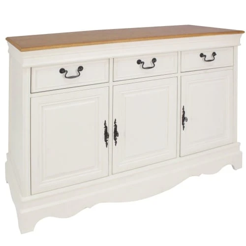 Maisons Du Monde Buffet 3 Portes 3 Tiroirs Crème 2 Maisons Du Monde Buffet 3 Portes 3 Tiroirs Crème – Image 2