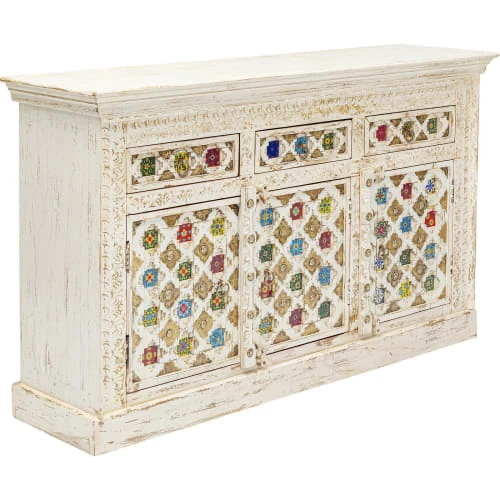 Kare Design Buffet 3 Portes 3 Tiroirs En Manguier Massif Mosaïques 4 Kare Design Buffet 3 Portes 3 Tiroirs En Manguier Massif Mosaïques – Image 4