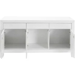 Alternative view of Kare Design Buffet 3 Portes 3 Tiroirs En Verre Blanc
