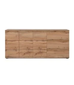 CALICOSY Buffet 3 Portes, 3 Tiroirs Et 2 étagères - L178,5 Cm - Marron