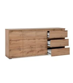 CALICOSY Buffet 3 Portes, 3 Tiroirs Et 2 étagères - L178,5 Cm - Marron -Boutique Maisons du Monde buffet 3 portes 3 tiroirs et 2 etageres l178 5 cm marron 3