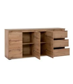 CALICOSY Buffet 3 Portes, 3 Tiroirs Et 2 étagères - L178,5 Cm - Marron -Boutique Maisons du Monde buffet 3 portes 3 tiroirs et 2 etageres l178 5 cm marron 4