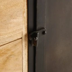 Maisons Du Monde Buffet 3 Portes 5 Tiroirs En Métal Noir Et Manguier Massif -Boutique Maisons du Monde buffet 3 portes 5 tiroirs en metal noir et manguier massif 1000 6 37 175599 5