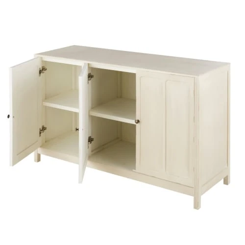 Maisons Du Monde Buffet 3 Portes Blanc Cassé 2 Maisons Du Monde Buffet 3 Portes Blanc Cassé – Image 2