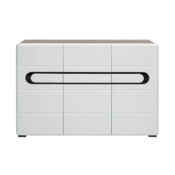 Petits Meubles Buffet 3 Portes Blanc Et Noir Laqué 5 Petits Meubles Buffet 3 Portes Blanc Et Noir Laqué -Boutique Maisons du Monde buffet 3 portes blanc et noir laque 2