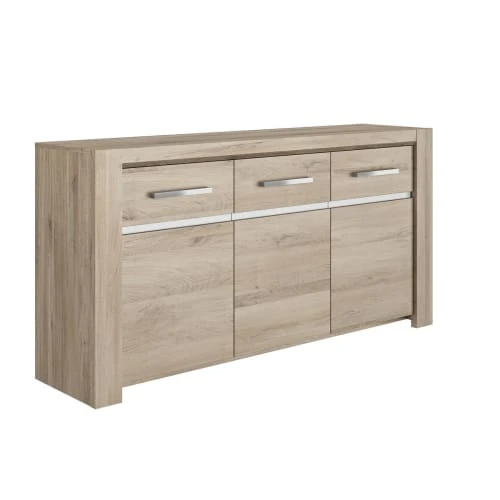 GAMI Buffet 3 Portes Effet Bois Beige 45x180x91 1 GAMI Buffet 3 Portes Effet Bois Beige 45x180x91