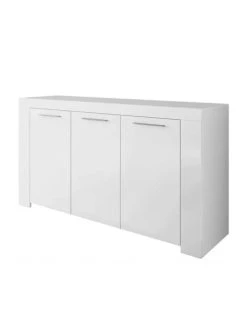 Dmora Buffet 3 Portes Effet Bois Blanc