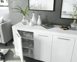 Dmora Buffet 3 Portes Effet Bois Blanc -Boutique Maisons du Monde buffet 3 portes effet bois blanc 8