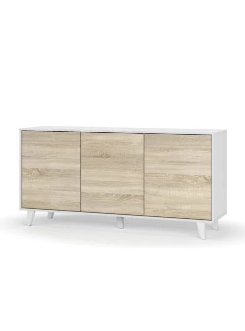 Dmora Buffet 3 Portes Effet Bois Blanc 1 Dmora Buffet 3 Portes Effet Bois Blanc
