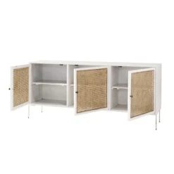 Maisons Du Monde Buffet 3 Portes En Acacia Blanc Et Bambou -Boutique Maisons du Monde buffet 3 portes en acacia blanc et bambou 1000 3 39 175273 3