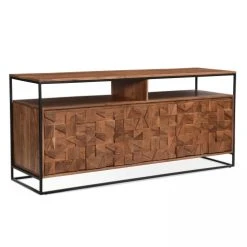 Oviala Buffet 3 Portes En Acacia Massif