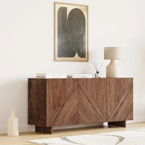 Rendez Vous Déco Buffet 3 Portes En Bois D'acacia 2 Rendez Vous Déco Buffet 3 Portes En Bois D'acacia – Image 2