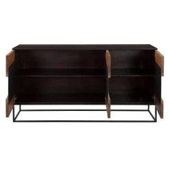 Rendez Vous Déco Buffet 3 Portes En Bois D'acacia Et Métal Noir 11 Rendez Vous Déco Buffet 3 Portes En Bois D'acacia Et Métal Noir -Boutique Maisons du Monde buffet 3 portes en bois d acacia et metal noir 5