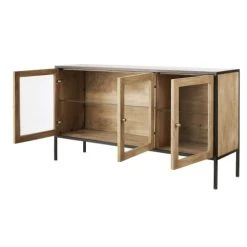 Maisons Du Monde Buffet 3 Portes En Manguier Massif Et Verre Trempé -Boutique Maisons du Monde buffet 3 portes en manguier massif et verre trempe 1000 13 25 198998 2