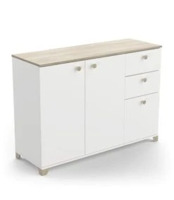 CALICOSY Buffet 3 Portes Et 2 Tiroirs Décor Chêne Kronberg Et Blanc L119,6 Cm 7 CALICOSY Buffet 3 Portes Et 2 Tiroirs Décor Chêne Kronberg Et Blanc L119,6 Cm -Boutique Maisons du Monde buffet 3 portes et 2 tiroirs decor chene kronberg et blanc l119 6 cm 2