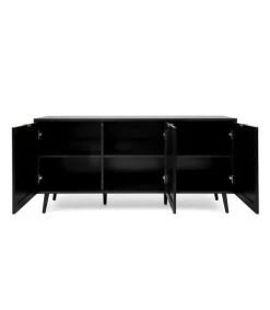 CALICOSY Buffet 3 Portes Impression Cannage Et Noir- L150 X H71 X P40 Cm -Boutique Maisons du Monde buffet 3 portes impression cannage et noir l150 x h71 x p40 cm 4