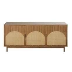 Maisons Du Monde Buffet 3 Portes Marron Et Fibre Végétale