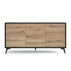 Petits Meubles Buffet 3 Portes Naturel Et Noir -Boutique Maisons du Monde buffet 3 portes naturel et noir 2