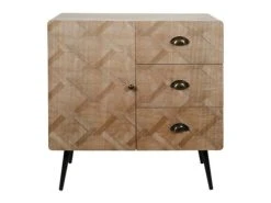 Jardideco Buffet 3 Tiroirs Et Une Porte