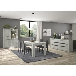 Alternative view of GAMI Buffet 4 Portes 1 Tiroir Effet Bois Gris