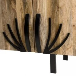 MACABANE Buffet 4 Portes 2 étagères En Manguier Et Pieds Métal -Boutique Maisons du Monde buffet 4 portes 2 etageres en manguier et pieds metal 5