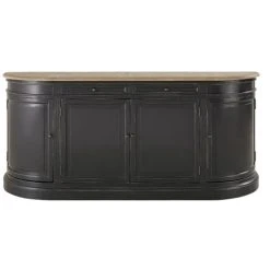 Maisons Du Monde Buffet 4 Portes 2 Tiroirs En Pin Recyclé Noir