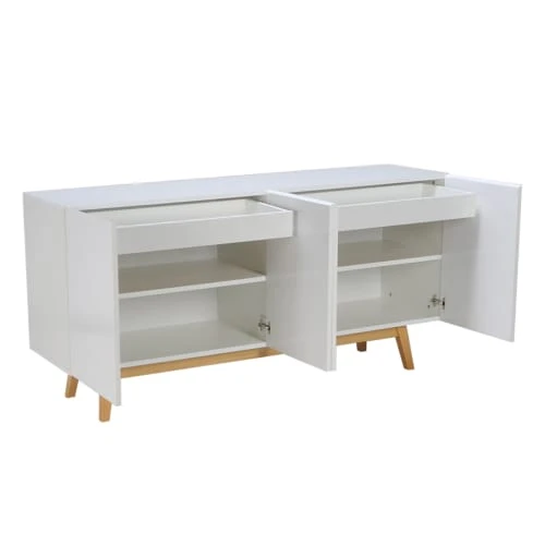 Weber Industries Buffet 4 Portes 2 Tiroirs Intérieurs Blanc 3 Weber Industries Buffet 4 Portes 2 Tiroirs Intérieurs Blanc – Image 3