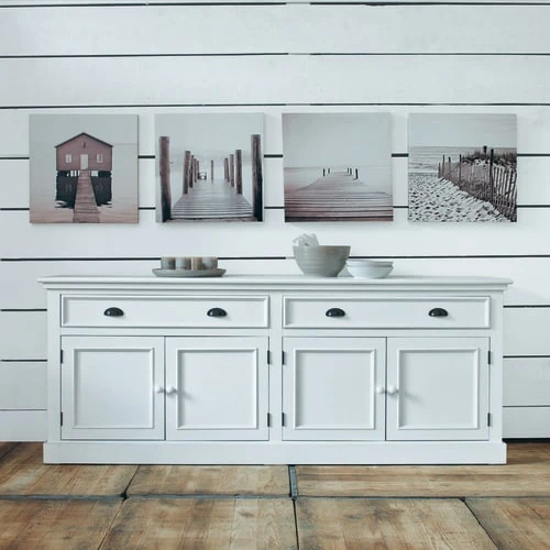 Maisons Du Monde Buffet 4 Portes 4 Tiroirs Blanc 5 Maisons Du Monde Buffet 4 Portes 4 Tiroirs Blanc – Image 5