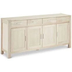 Furnhouse Buffet 4 Portes 4 Tiroirs En Chêne Massif Clair