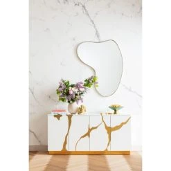 Alternative view of Kare Design Buffet 4 Portes Blanc Et Doré