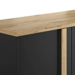 GAMI Buffet 4 Portes Effet Bois Noir 180x40x81 -Boutique Maisons du Monde buffet 4 portes effet bois noir 180x40x81 5