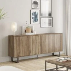 HOMIFAB Buffet 4 Portes Effet Noyer 180 Cm 5 HOMIFAB Buffet 4 Portes Effet Noyer 180 Cm -Boutique Maisons du Monde buffet 4 portes effet noyer 180 cm 2