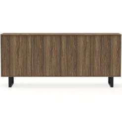 HOMIFAB Buffet 4 Portes Effet Noyer 180 Cm