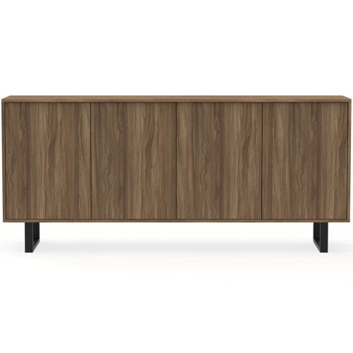 HOMIFAB Buffet 4 Portes Effet Noyer 180 Cm 1 HOMIFAB Buffet 4 Portes Effet Noyer 180 Cm