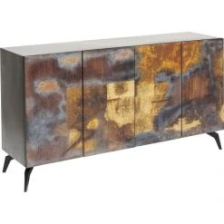 Alternative view of Kare Design Buffet 4 Portes En Acier Et Manguier Massif