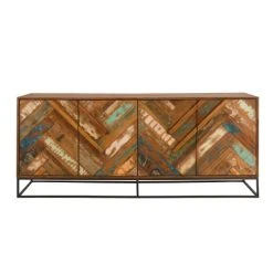 Rendez Vous Déco Buffet 4 Portes En Bois D'acacia Et Bois Recyclé