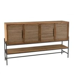 MACABANE Buffet 4 Portes En Bois De Teck Recyclé