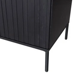 WOOOD Buffet 4 Portes En Bois L200cm Noir -Boutique Maisons du Monde buffet 4 portes en bois l200cm noir 5