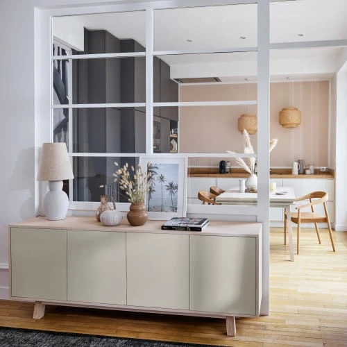 MON PETIT MEUBLE FRANCAIS Buffet 4 Portes En Frêne 180 Cm, Hauteur 94 Cm 2 MON PETIT MEUBLE FRANCAIS Buffet 4 Portes En Frêne 180 Cm, Hauteur 94 Cm – Image 2